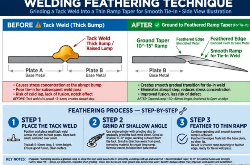 How I Feather Tack Welds for a Perfect Tie-In