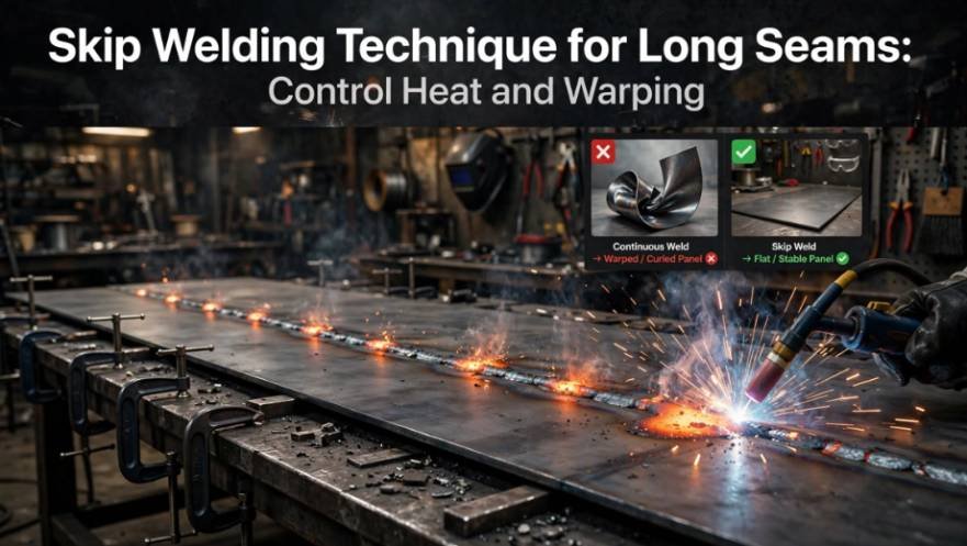 Skip Welding Technique for Long Seams: Control Heat and Warping